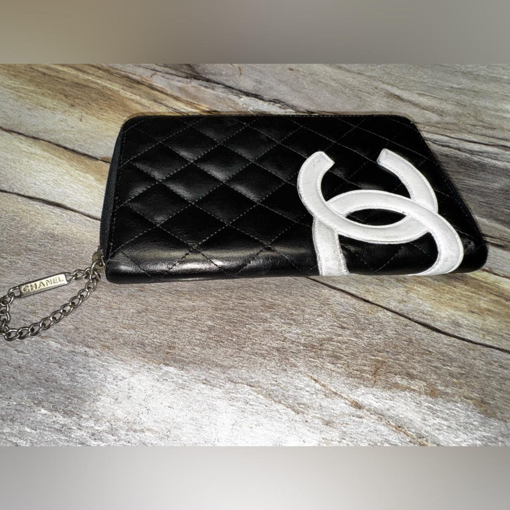 Chanel Cambon Black Quilted Calfskin Organizer